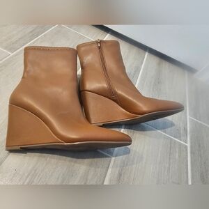 Brown Wedge Ankle Boots